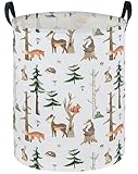 Sanjiaofen Kids Laundry Hamper,Animal Laundry Basket Collapsible Woodland Storage Baskets for Home Decor,Office,Home Organizer,(Woodland animal