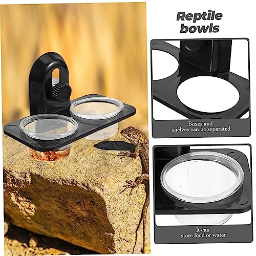 MERRYHAPY 2 Stücke Schildkröte Reptil Schüssel Lebensmittel Wasser Feeder Bowl Für Leopard Gecko Tanks