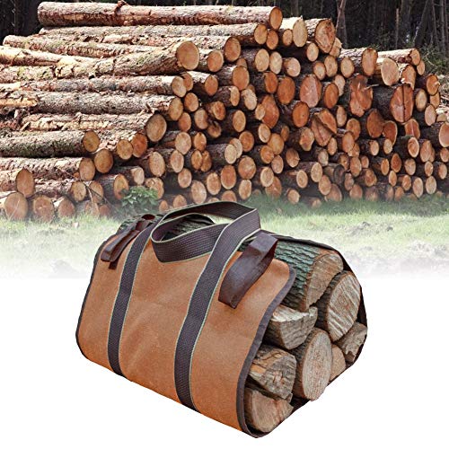MAGT Firewood Carrier, Large Canvas Log Carrier Bag Portable Firewood