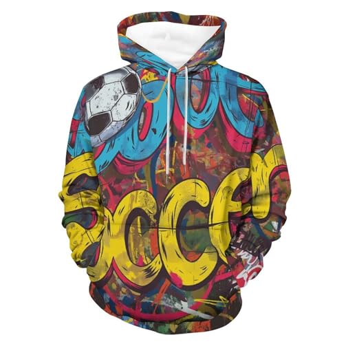 Pullover ballon de football coloré pour rester au chaud avec style en taille S