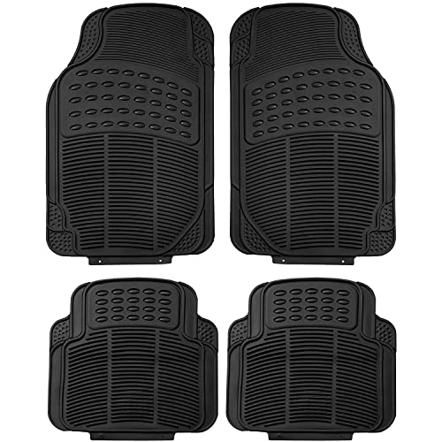 Riderscart Anti-Skid Rubber Car Floor Mat for Chevrolet Enjoy, All-Weather Protection Heavy Duty Floor Mat for Car with Anti Tear Technology, Automotive Floor Mats (Set of 4, Black)