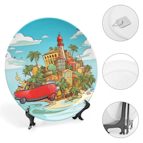 Plato decorativo de porcelana Bone China de 7 pulgadas miniatura 4