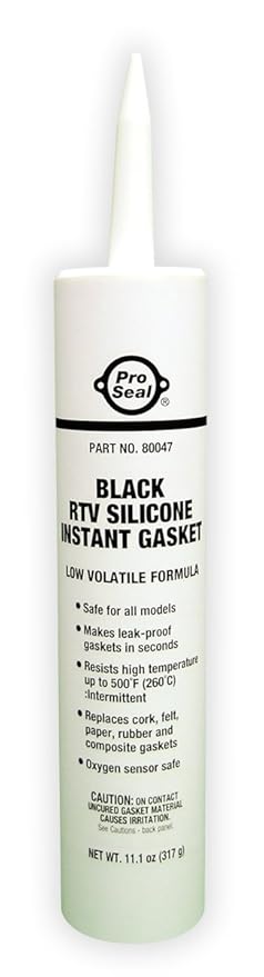 Pro Seal 80047 Black Silicone Gasket Sealant and Adhesive. 11.1 oz.