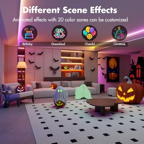 Image of LED Strip Lights,130FT Smart IC RGB WiFi Voice Controlled LED Lights