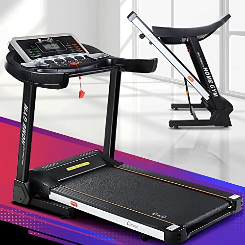 Treadmill Everfit Treadmills for Home 3.5HP Auto Incline 15-Level Electric Running Machine Folding Treadmills LCD Display Cardio Workout Exercise & Fitness Equipment Gym Supplies 0.8-18kmh Speeds 110KG Capacity Walking Jogging (450mm TITAN45) Treadmill Everfit Treadmills for Home 3.5HP Auto Incline 15-Level Electric Running Machine Folding Treadmills LCD Display Cardio Workout Exercise & Fitness Equipment Gym Supplies 0.8-18kmh Speeds 110KG Capacity Walking Jogging (450mm TITAN45)
