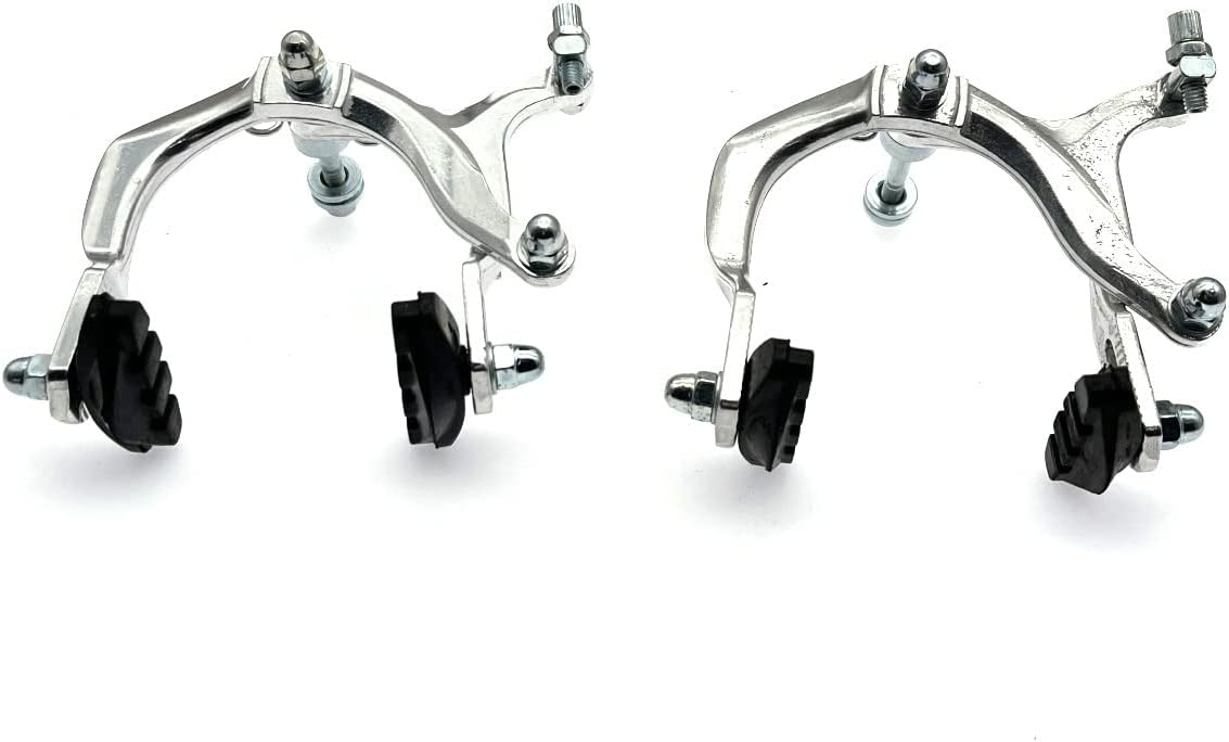 JZK 1 Pair U Shape Bike Brake for Mountain Bike and MTB, BMX Brake Clamps, Road Bike Brakes, Bicycle Front and Rear Caliper Brake Set, Long Arm Brakes with Pads for Bicycle