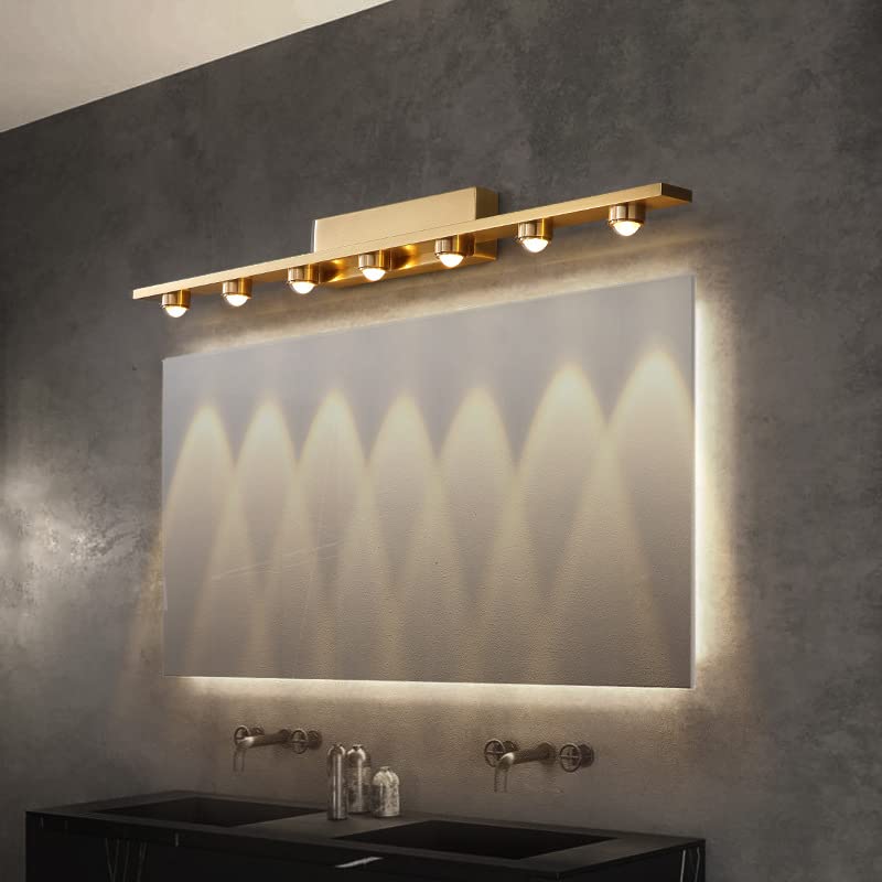 CITRA 7 Led Golden Body LED Wall Light Mirror Vanity Picture Lamp - Warm White