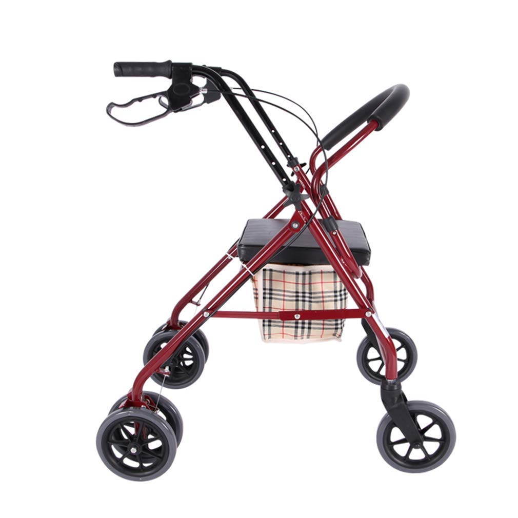 Cesta para caminante para personas mayores, cesta rodante para caminante para personas mayores, plegable, andador con accionamiento, cesta para caminante para personas mayores con