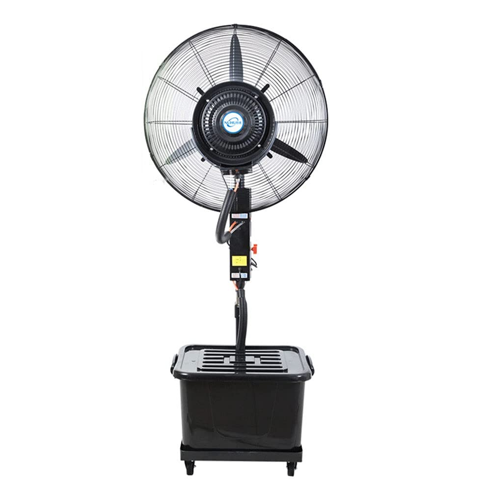 Oscillating Misting Fan With 3 Cooling Speeds 120°Oscillating Cooling Fan For Residential,Commercial,Restaurant And Industrial Misting Application,Fixed Height-75Cm-380W,Height Adjustable,75cm