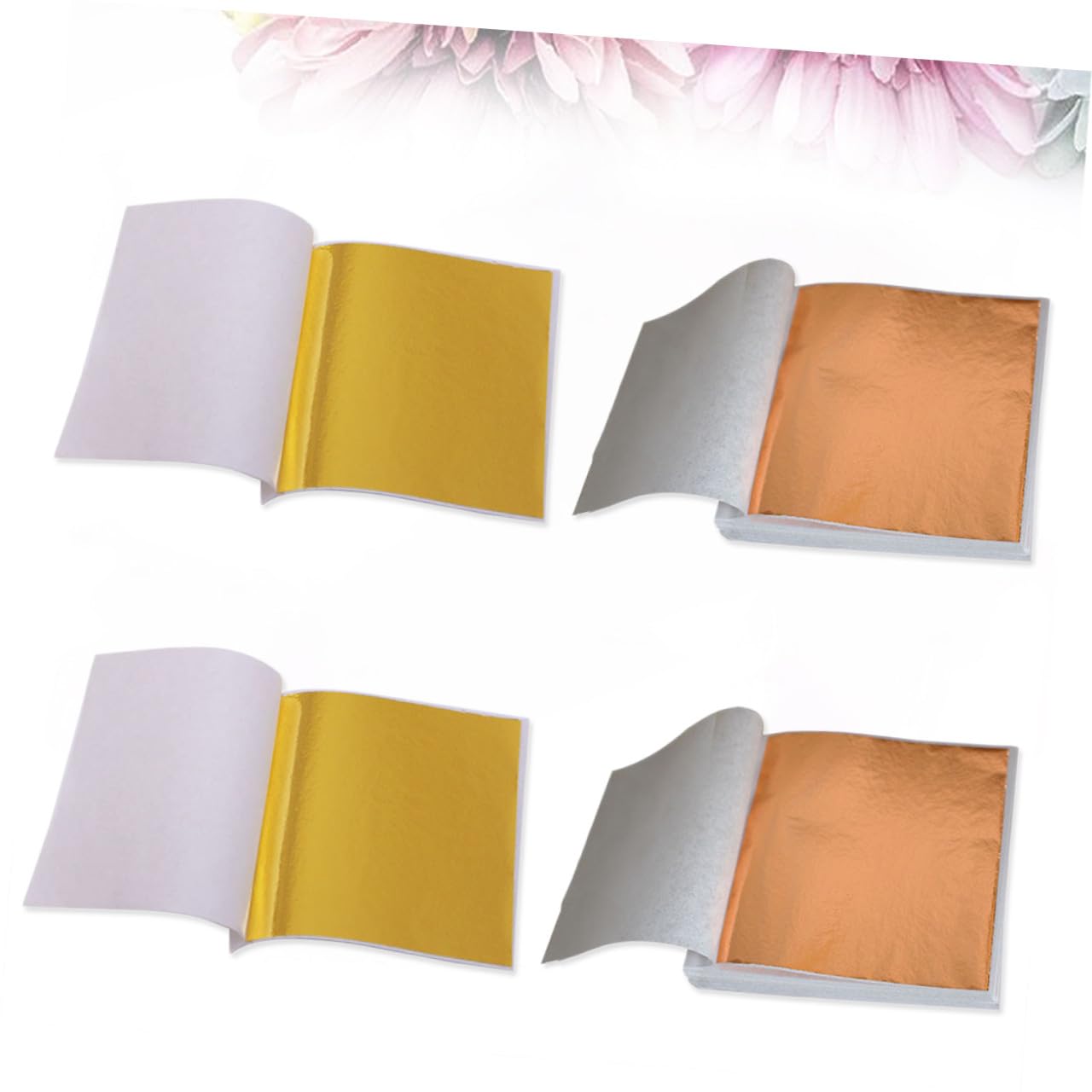 STOBOK 600blätter Imitationsblattgold Papier Gold Und Gold Für Maniküre Basteln Kunst Gilding Und Dekoration Für Projekte Möbel Und Makeup