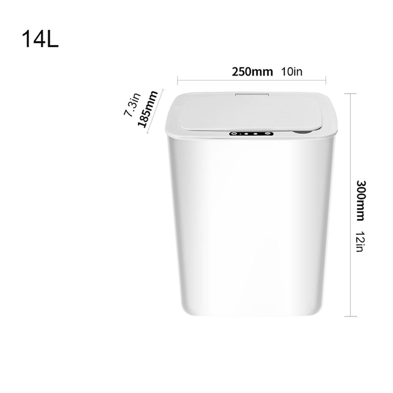 Papeleras para Cocina Pattumiera Automatica da 14 Litri for Uso Domestico, Bagno, Cucina, Cestino for Carta igienica, con Coperchio Cestino(C)