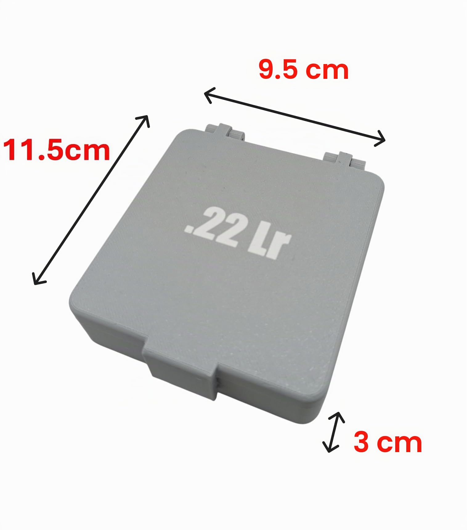 Caja de almacenamiento y transporte para municiones de Cal 22 LR,Uso Competition y Ocio (1, Gris)