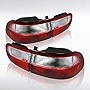 Autozensation Compatible with Honda Civic 2/4Dr 1992-1995, Red Clear Lens Tail Lights, L+R Pair Taillight Assembly