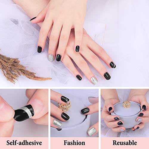 Falsche Nägel Set, 150 Stück Künstliche Fingernägel Selbstklebend Kunstnägel Falsche Nail Tips Fake Nail zum Aufkleben… – Bild 5