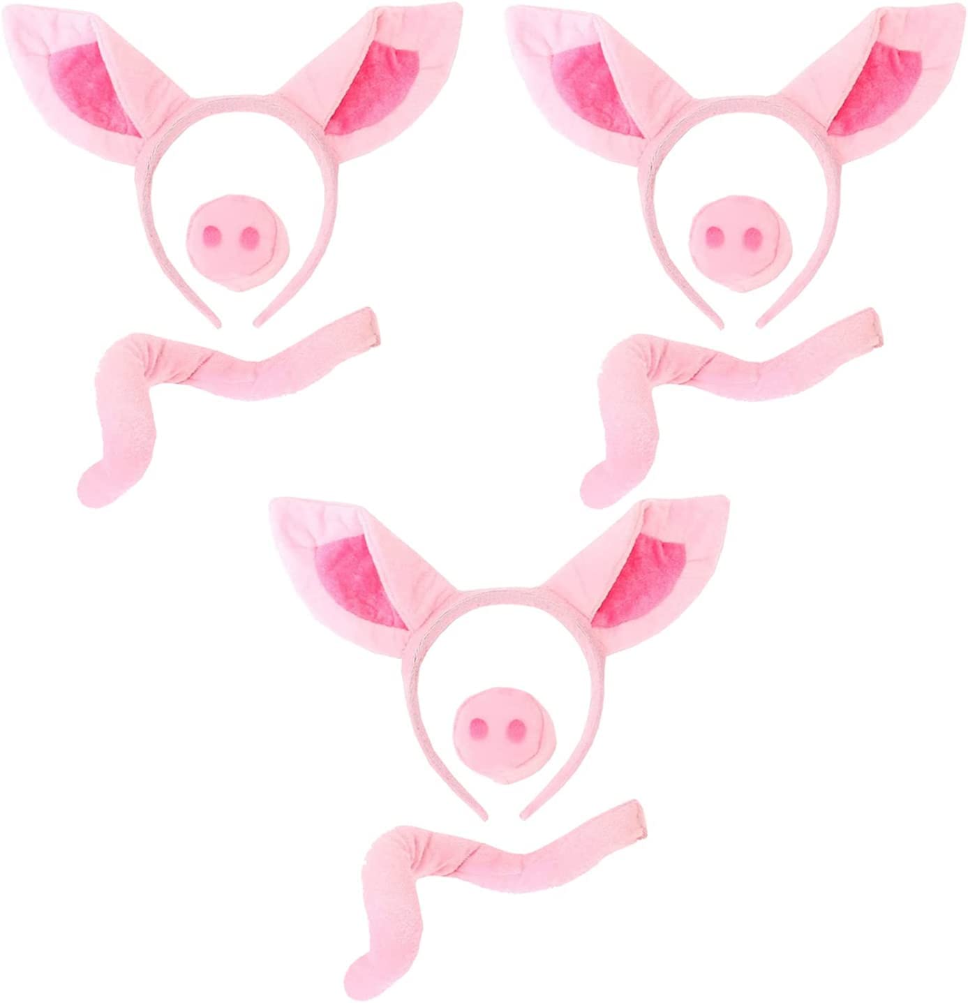 Pig Ears Headband, Pig Nose and Tail - World Book Day Fancy Dress Accessory Set