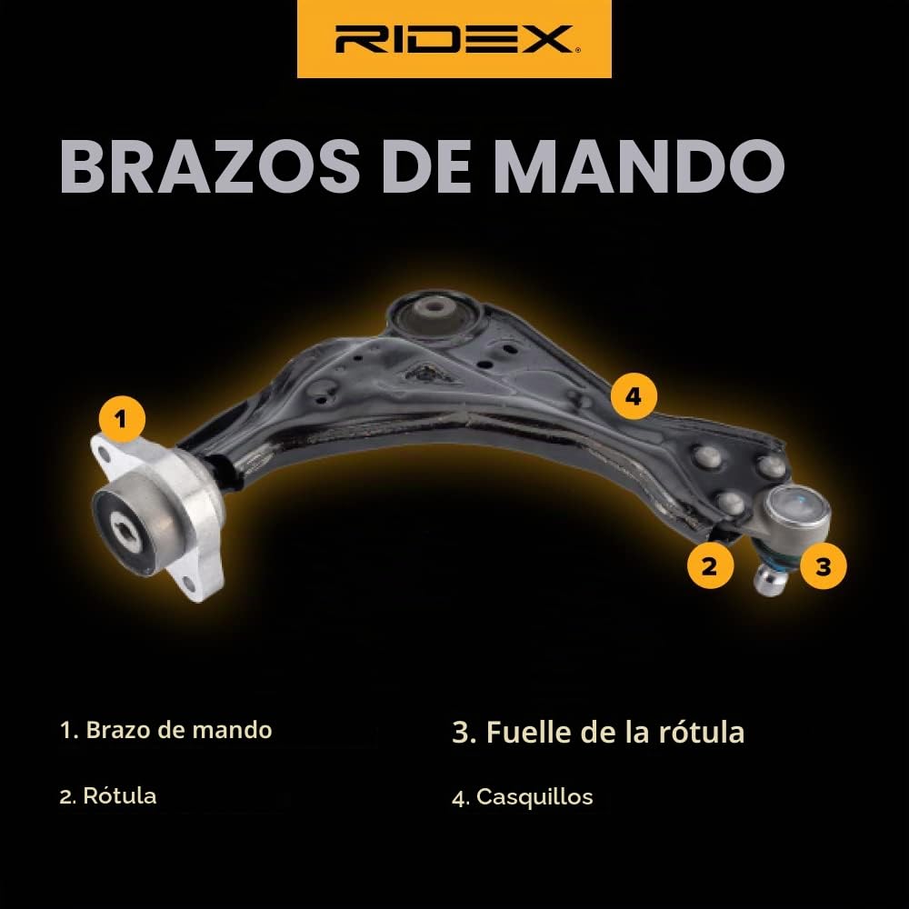 RIDEX 273C0139 Barra oscilante de suspensión de ruedas Delantero Izquierda con tuerca Compatible con VOLVO V50 545