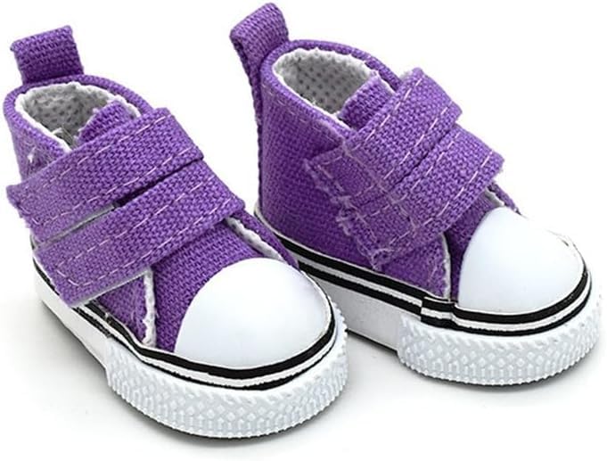 Amlhy 1/6 BJD Doll Canvas Shoes Costume Accessory 5cm, 1 Pair Purple