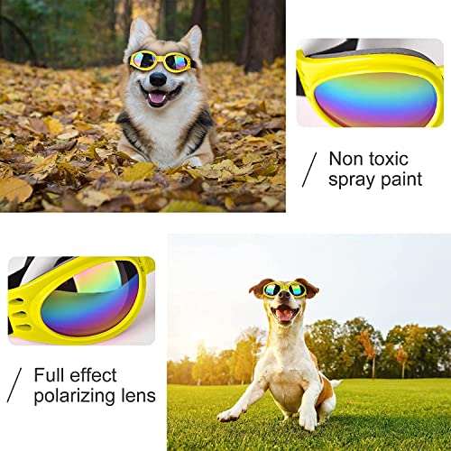 Dog Goggles Pet Sunglasses Adjustable Foldable Eye Wear UV Protection Windproof Polarized Sunglasses for Dogs About Over⦠- Image 3