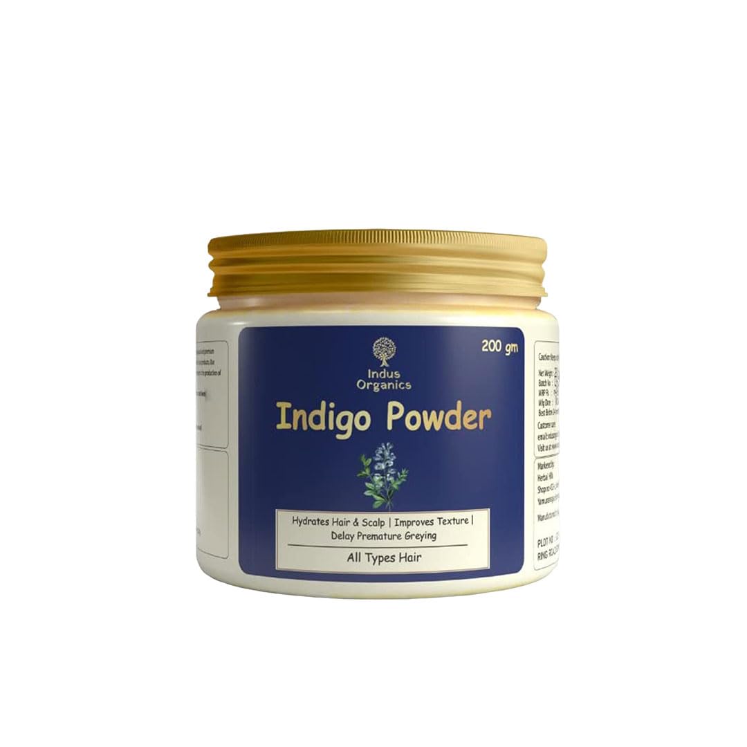 Indus Organics Indigo Powder For Black Hair Color, 200 gm| Natural Plant Based Dye | Chemical Free | Healthy Hair-picture-12