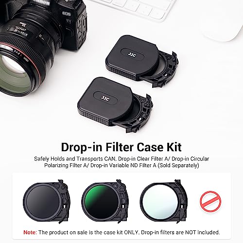 JJC Drop-in Filter Case Box (2 Pieces) Storage for Canon Insertion Filter V-ND & C-PL & Clear Filter - Image 2