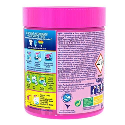 VANISH Oxi Action Textilfleckenentferner 470 g + Textilfleckenentferner Oxi Action Pulver Weiß 470 g