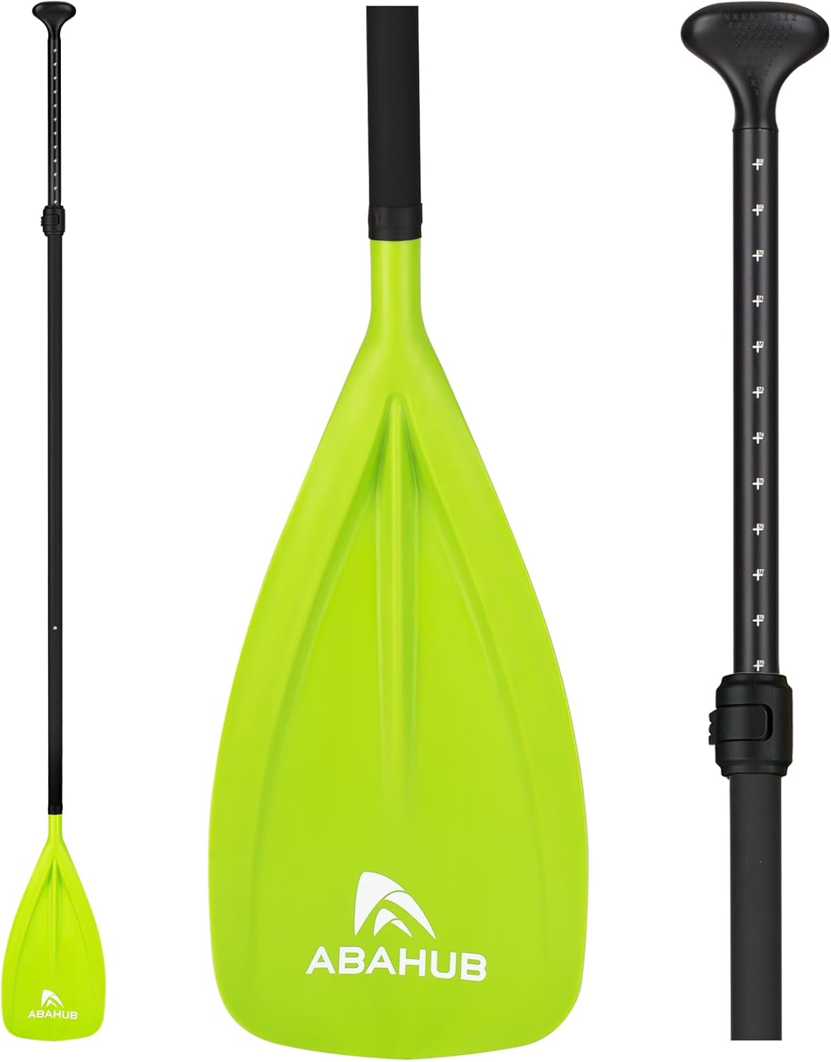 Abahub SUP Paddles - 3 Piece Adjustable Stand up Paddle - Lightweight Oar for Paddleboard, Aluminum Alloy PU Coated Shaft 68" - 84", Black/Blue/Green/Orange/Red/Yellow Plastic Nylon Blade