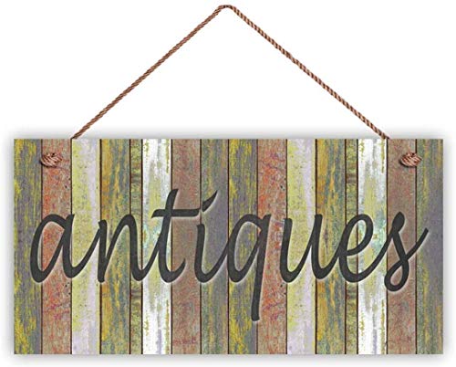 Antiques Wood Sign Distressed Wood Style Multi Color Old Wood Style Workshop Sign Junk Room Art 12x6inches(1060qq)