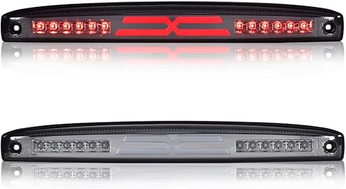 PIT66 3 luz de freno LED, compatible con Dodge Ram 2500 3500 2003-2006, barra LED, luz de freno de montaje alto, luces traseras de carga, lente