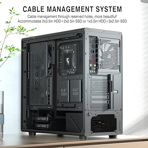 Image of FOIFKIN M2 PC Case - Walnut Front pane Pre-Installed 7 PWM ARGB Fan, ATX Mid-Tower Computer case, Gaming PC Case, 360MM RAD Support, Type-C, FOIFKIN (Walnut Wood)