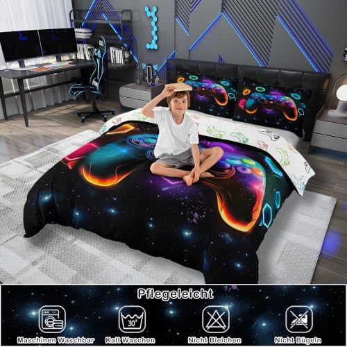 Homewish Gamer Kinder Farbe Videospiel Bettwäsche Gaming 200x200 – Ansicht 5