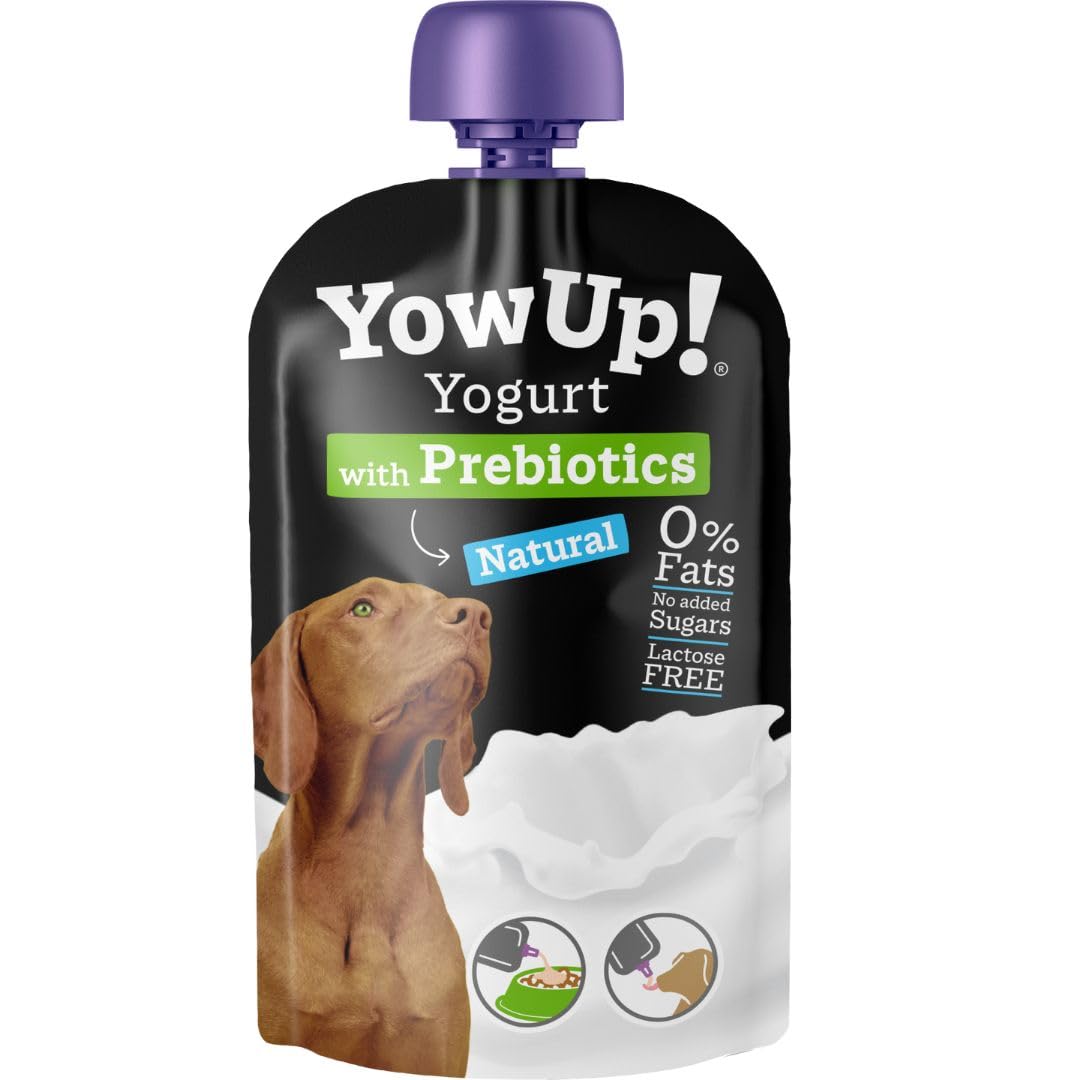 Perro - Yogur YowUp! Natural para Perros sin añadidos Fuente de Proteinas Sin Lactosa | Snack de Yogurt | ANIMALUJOS (Caja 10 Unidades)