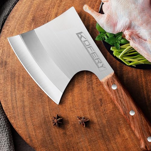KOFERY-65-Meat-Cleaver-Knife-Heavy-Duty-Bone-Chopper-Axe-Bone-Breaker-with-Pear-Wood-Handle-Butcher-Knife-for-Kitchen-and-Restaurant