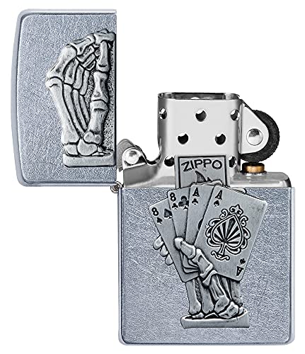 Encendedor de bolsillo Zippo Dead Mans Hand Emblem miniatura 4