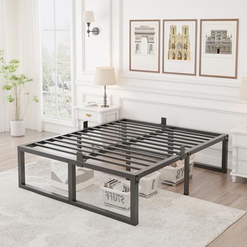 Yitong Angel Full Size Bed Frame, 18 Inch Heavy Duty Support 3500 lbs Metal Platform, No Box Spring Needed/Noise Free/Non-Slip/Steel Slat Support/Easy Assembly by Yitong Angel - Image 2