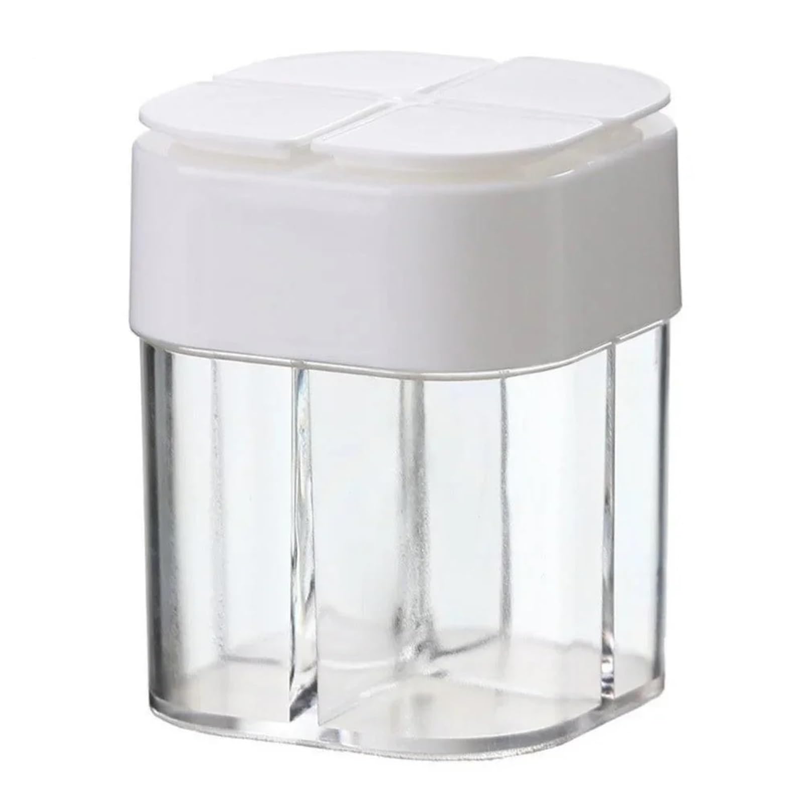 UBOHUZ Seasoning Box with Sealing Lid Barbecue Spice Dispenser Outdoor Cooking Kit for Salt Sugar Spice Pepper(White)