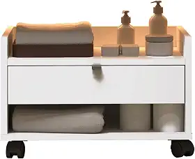 Gabinete para Banheiro Armário Multiuso Organizador com Gaveta (Branco)