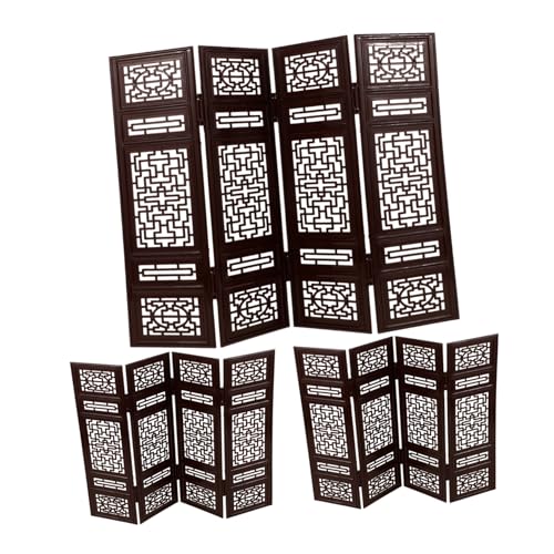 TOYANDONA Paravent Miniature Chinois 1:12 pour Maison de Poupée, Écran Pliant 6 Pièces en Plastique, Décoration Traditionnelle pour Garçon et Filles et...