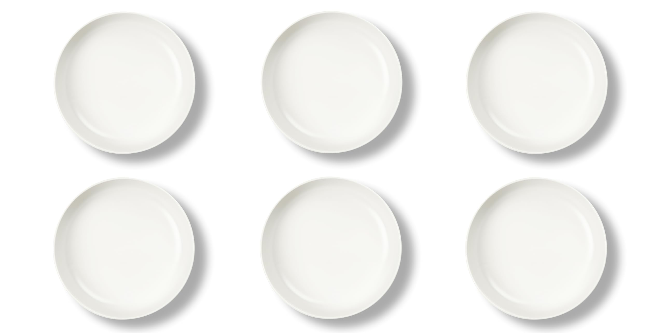 Excelsa Nordic Lot de 6 assiettes creuses en céramique Blanc