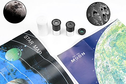 MaxUSee Kids Telescope 400x40mm with Tripod & Finder Scope, Portable Telescope for Kids & Beginners, Travel Telescope with 3 Magnification Eyepieces and Moon Mirror - Thumbnail 7