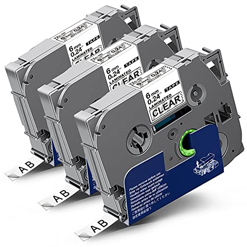 3x Labelwell 6mm x 8m Sostituzione Nastro per