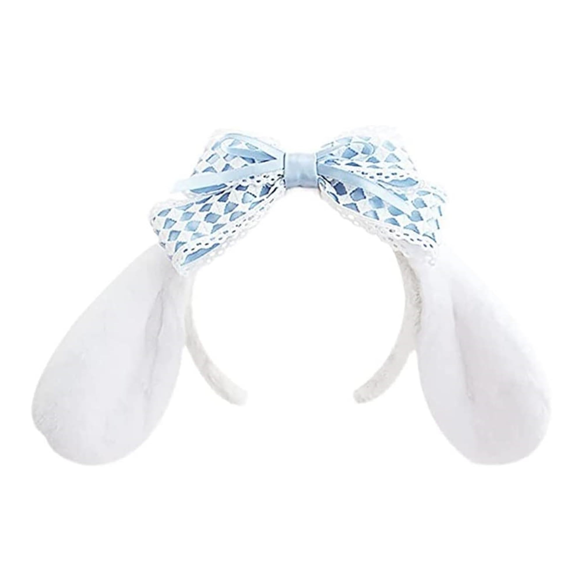 Vlmazlm Plush Ears Headband Hairpin Kawaii Butterfly Shape Hair Accessories for Women Cosplay Costume Halloween Christmas Holiday Birthday Party Gift (Style-E)