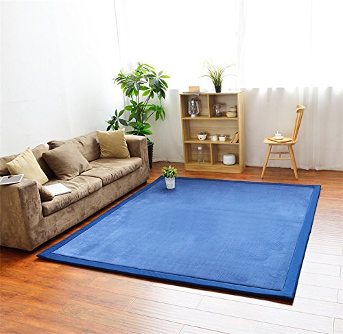 Dmkjdzsw Play Crawling mat for Nursery Baby, Extra Soft Activity Floor Mat for kids Playroom Bedroom-Dark Blue-200 * 300cm