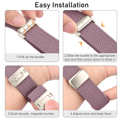 Image of Tobfit Stretchy Nylon Braided Band for Redmi Watch 6 /Redmi Watch5 /4 & Xiaomi Smart Band 8 Pro /9 Pro - Breathable, Adjustable Quick-Release Replacement Strap