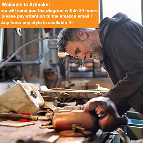 Artmake Address Plaque Clear & Large - 12'' X 7.8'' Personalized Home Address Plate Sign House Number Plaque Sign For Outside House,Office,Apartment,Street Brick Wall,Metal And Acrylic #TOP5