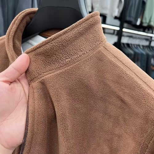 Fleece Jacket for Men Casual Soft Coat Stand Collar Full Zip Jackets | Zipper Closure, Front Pockets, Long Sleeve, Soft Warm, Casual Outdoor, Daily Wear, Fall Winter, Spring Fall - image 7