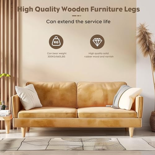 PCKOBEVER 4 Pcs 8cm Wooden Furniture Legs,Wooden Sofa Legs Replacement Solid Beech,Solid Chair Legs Cabinet Feet With Non-slip Mat,Screws & Mounting Plate,Furniture Feet DIY Replacement Feet - Image 2
