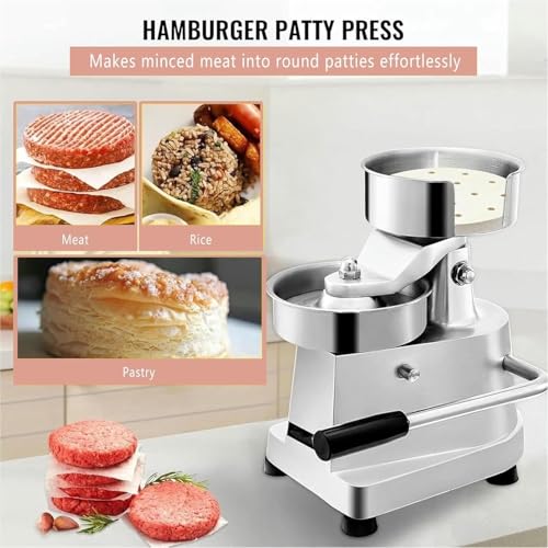Hamburger Patty Maker, kommerzielle Burgerpresse für perfekte Patties, robuster Edelstahl, lebensmittelechtes Küchenwerkzeug