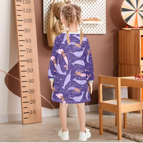 Toddler Girl Long Sleeve Dress Casual Fall Winter Dresses for Girls 2-8 Years3