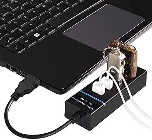 Image of Storin 4-Ports USB 3.0 SuperSpeed 5 Gbps Hub Portable for Laptop /Notebook /PC /MacBook Air Tablet Pc Multiple Splitter Compatible with Windows XP /Win 7 / Linux /MAC OS 10.0+