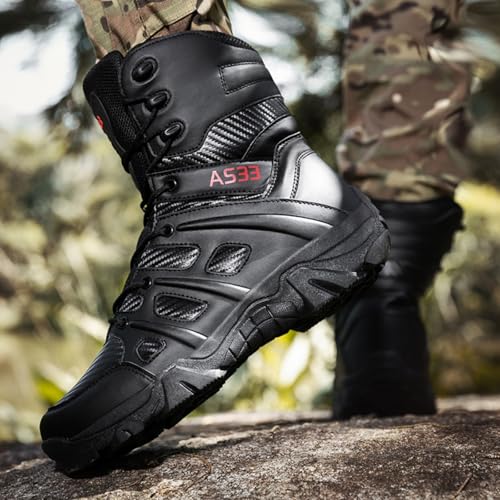Men's outdoor tactical combat boots: suitable for mountaineering, hiking and backpacking trips. Designed specifically for tough military-style performance.4